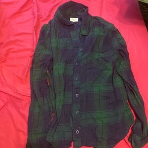 Abound checker long sleeve flannel